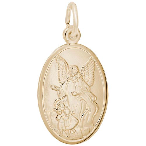 Gold Plated Guardian Angel Charm by Rembrandt Charms Gold Plated Guardian Angel Charm by Rembrandt Charms