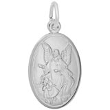 14K White Gold Guardian Angel Charm by Rembrandt Charms