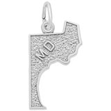 14K White Gold Maryland Charm by Rembrandt Charms
