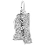 14K White Gold Mississippi Charm by Rembrandt Charms