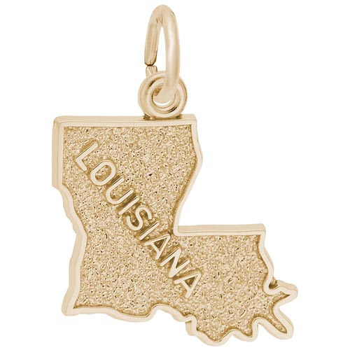Gold Plated Louisiana Charm by Rembrandt Charms Gold Plated Louisiana Charm by Rembrandt Charms