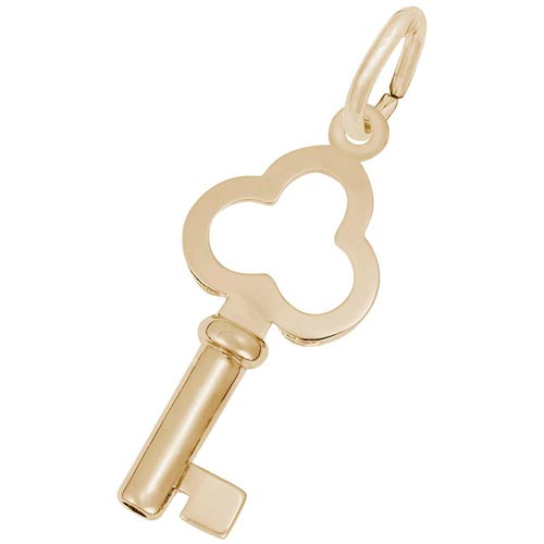 14K Gold Large Scallop Key Charm by Rembrandt Charms