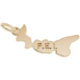 14K Gold Prince Edward Island Map Charm by Rembrandt Charms