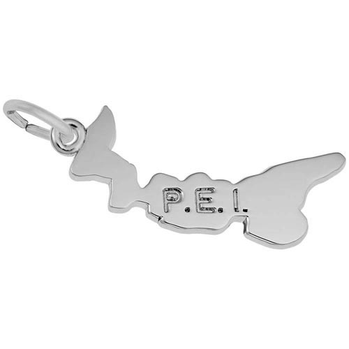 Sterling Silver Prince Edward Island Map Charm by Rembrandt Charms Sterling Silver Prince Edward Island Map Charm by Rembrandt Charms