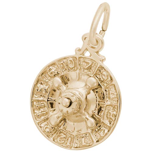 14K Gold Roulette Wheel Charm by Rembrandt Charms