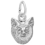 Rembrandt Fox Head Charm, Sterling Silver