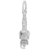 14K White Gold Spark Plug Charm by Rembrandt Charms