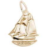 Gold Plate Blue Nose Nova Scotia Charm by Rembrandt Charms