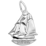 14K White Gold Blue Nose Nova Scotia Charm by Rembrandt Charms