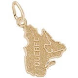 10K Gold Quebec Map Charm by Rembrandt Charms