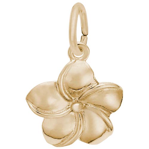 14K Gold Plumeria Flower Charm by Rembrandt Charms