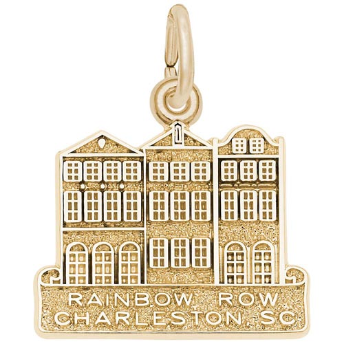 14K Gold Rainbow Row Charm by Rembrandt Charms 14K Gold Rainbow Row Charm by Rembrandt Charms