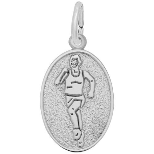 14K White Gold Runner Charm by Rembrandt Charms
