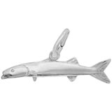 14K White Gold Barracuda Charm by Rembrandt Charms