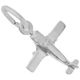 14k White Gold Single Engine Airplane by Rembrandt CharmsPlane Accent Charm by Rembrandt Charms