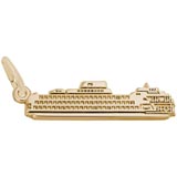 Gold Plate Staten Island Ferry Charm by Rembrandt Charms