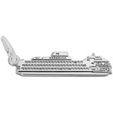 14K White Gold Staten Island Ferry Charm by Rembrandt Charms