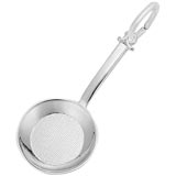 14K White Gold Frying Pan Charm by Rembrandt Charms