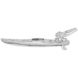 14K White Gold Kayak Charm by Rembrandt Charms