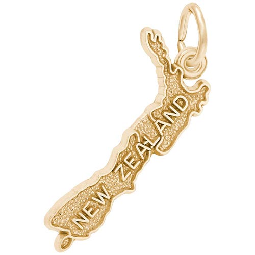 14k Gold New Zealand Map Charm by Rembrandt Charms 14k Gold New Zealand Map Charm by Rembrandt Charms