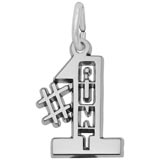 14K White Gold Number One Aunt Charm by Rembrandt Charms