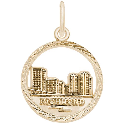 14K Gold Richmond Skyline Charm by Rembrandt Charms 14K Gold Richmond Skyline Charm by Rembrandt Charms