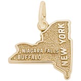 10K Gold New York State Charm by Rembrandt Charms
