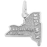 14K White Gold New York State Charm by Rembrandt Charms