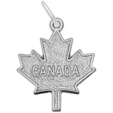 14k White Gold Canada Maple Leaf by Rembrandt Charms