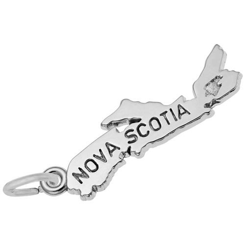 Sterling Silver Nova Scotia Map Charm by Rembrandt Charms Sterling Silver Nova Scotia Map Charm by Rembrandt Charms