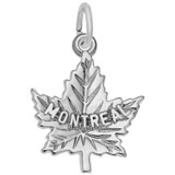 14K White Gold Montreal Maple Leaf Charm by Rembrandt Charms