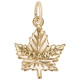 14K Gold Ottawa Maple Leaf Charm by Rembrandt Charms