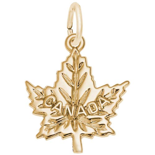 Gold Plate Canada Maple Leaf Charm by Rembrandt Charms Gold Plate Canada Maple Leaf Charm by Rembrandt Charms