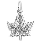 14K White Gold Canada Maple Leaf Charm by Rembrandt Charms