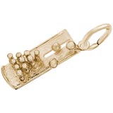Gold Plate Bowling Lane Charm by Rembrandt Charms