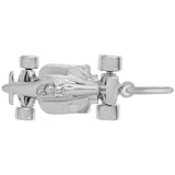 14K White Gold Formula One Race Car Charm by Rembrandt Charms