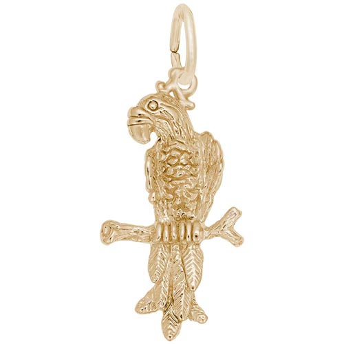 Gold Plated Macaw Parrot Charm by Rembrandt Charms