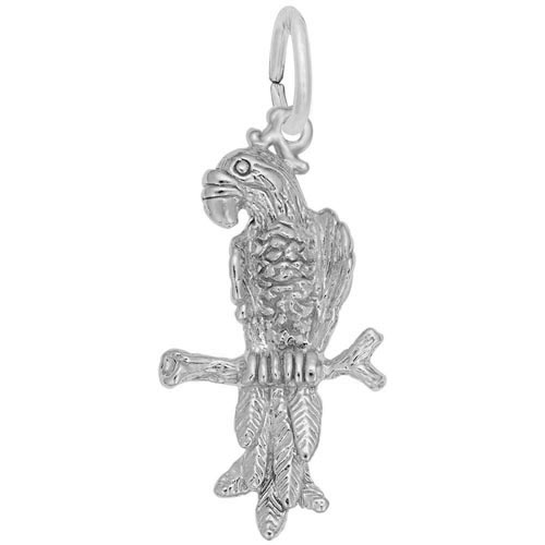 14K White Gold Macaw Parrot Charm by Rembrandt Charms 14K White Gold Macaw Parrot Charm by Rembrandt Charms