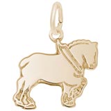 10K Gold Clydesdale Charm by Rembrandt Charms