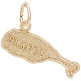 14K Gold St. Kitts Island Map Charm by Rembrandt Charms