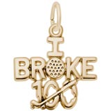 14K Gold Golf Charm I Broke 100 by Rembrandt Charms