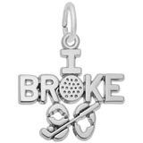 Sterling Silver Golf Charm I Broke Ninety by Rembrandt Charms