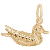 Gold Plate Duck Charm by Rembrandt Charms