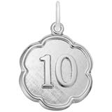 Sterling Silver 10 Scalloped Disc Charm