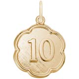 Gold Plate 10 Scalloped Disc Charm