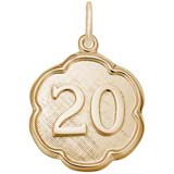 Gold Plate 20 Scalloped Disc Charm