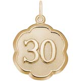 Gold Plate 30 Scalloped Disc Charm