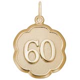 Gold Plate 60 Scalloped Disc Charm