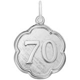 Sterling Silver 70 Scalloped Disc Charm