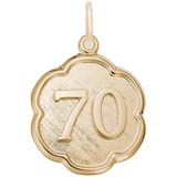 Gold Plate 70 Scalloped Disc Charm